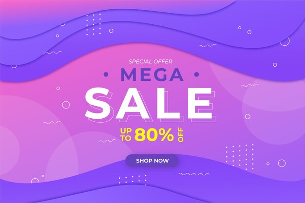 Gradient geometric sales banner