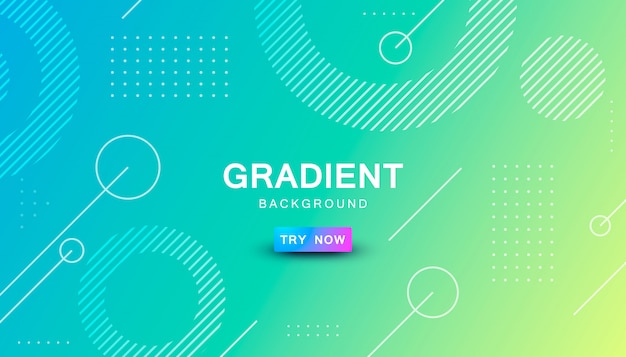 Gradient geometric shape background Premium Vector