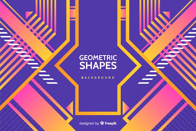 Gradient geometric shapes background