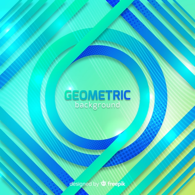 Gradient geometric shapes background