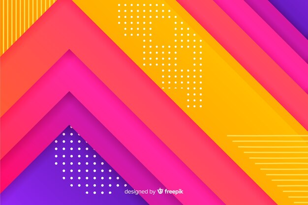 Gradient geometric shapes background