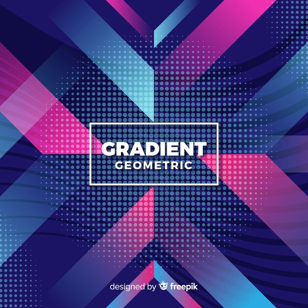 Gradient geometric shapes background