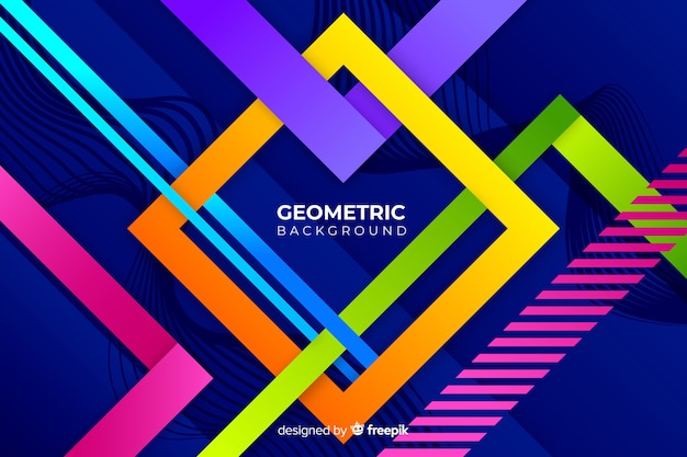 Free vector gradient geometric shapes background