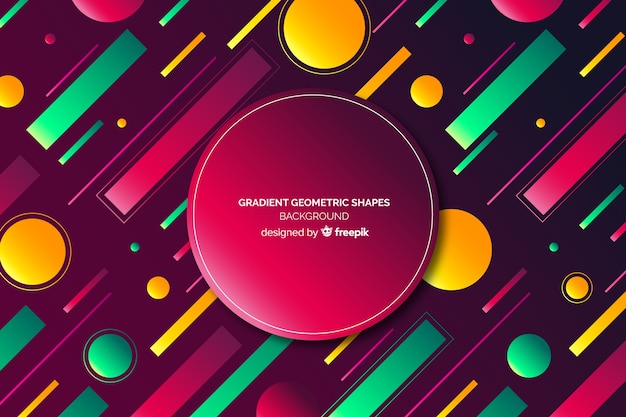 Gradient geometric shapes background