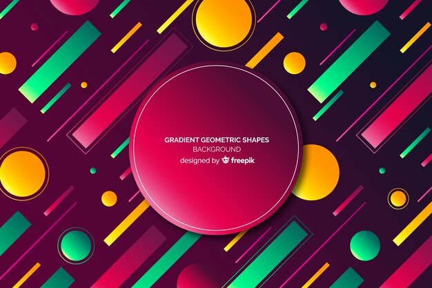 Gradient geometric shapes background