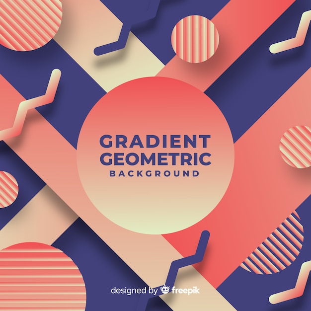 Free vector gradient geometric shapes background