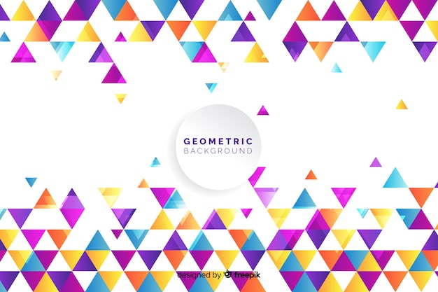 Free vector gradient geometric shapes background