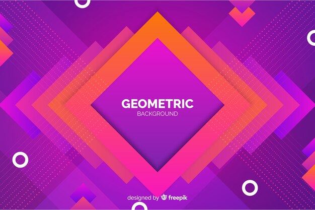 Gradient geometric shapes background