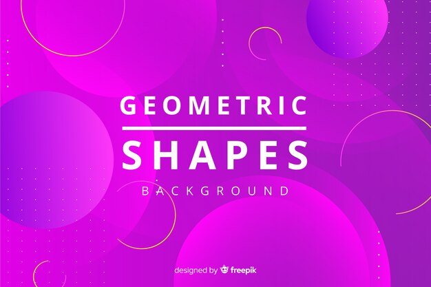 Gradient geometric shapes background