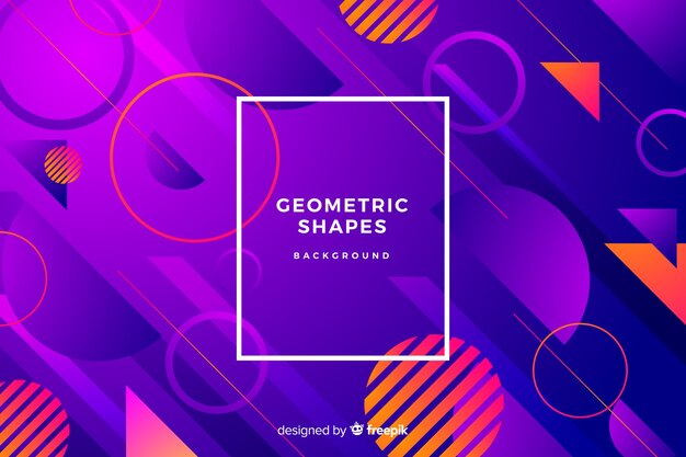 Gradient geometric shapes background