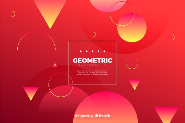 Gradient geometric shapes background