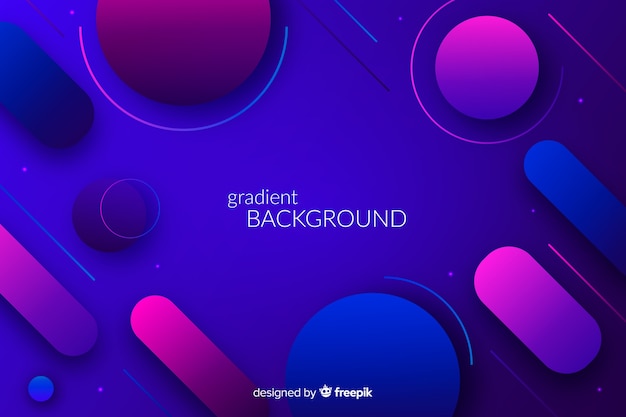 Gradient geometric shapes background