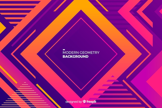 Gradient geometric shapes background