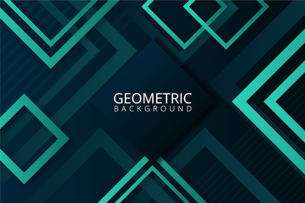 Gradient geometric shapes on blue background