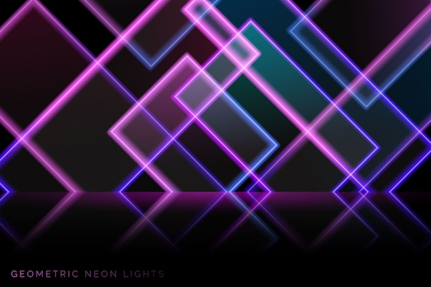 Gradient geometric shapes on dark background