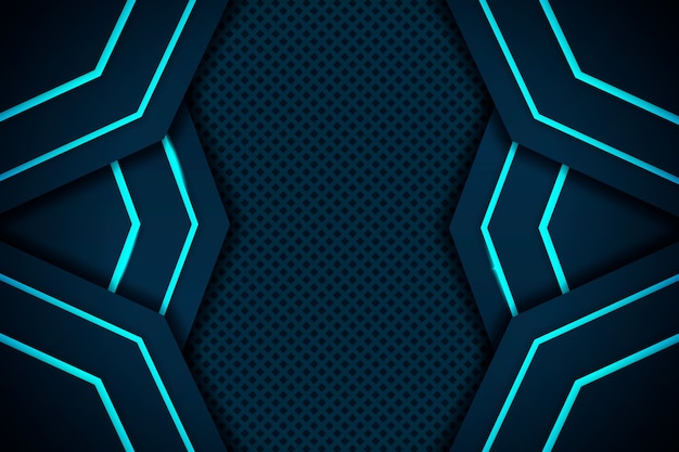 Gradient geometric shapes on dark background