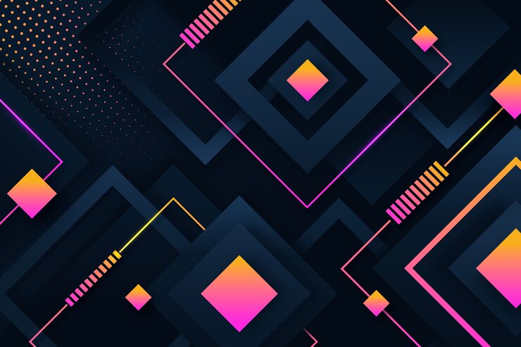 Free Vector gradient geometric shapes screensaver