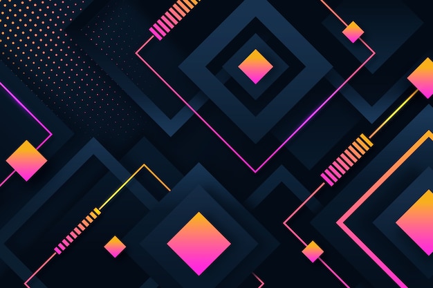 Gradient geometric shapes screensaver