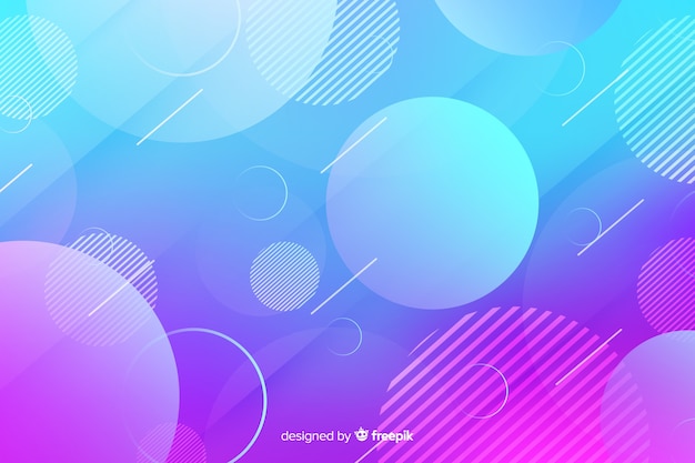 Gradient geometric shapes with circles
