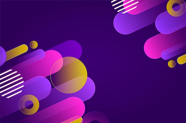 Free vector gradient geometric wallpaper