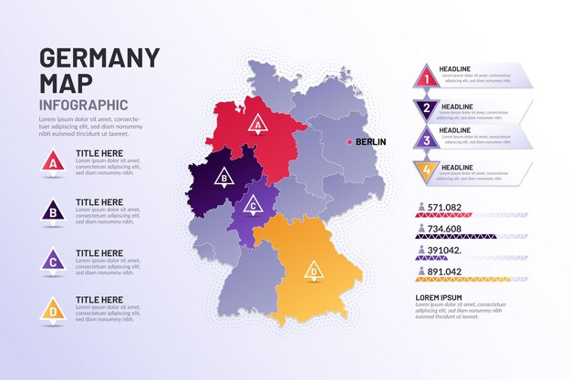 Градиент германии карта инфографики