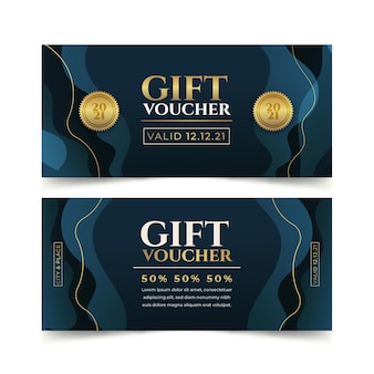 Gradient gift voucher horizontal banners