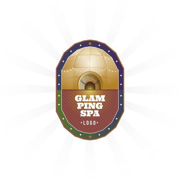 Gradient glamping logo