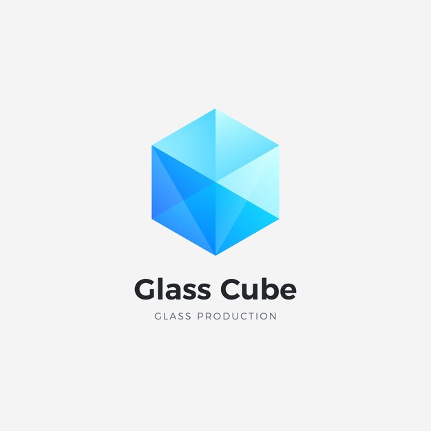 Gradient glass logo template