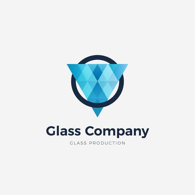 Gradient glass logo template