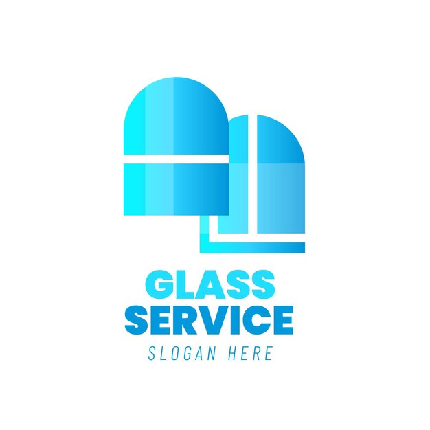 Gradient glass logo template