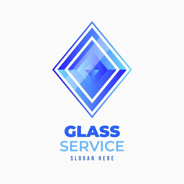 グラデーションガラスのロゴのテンプレート