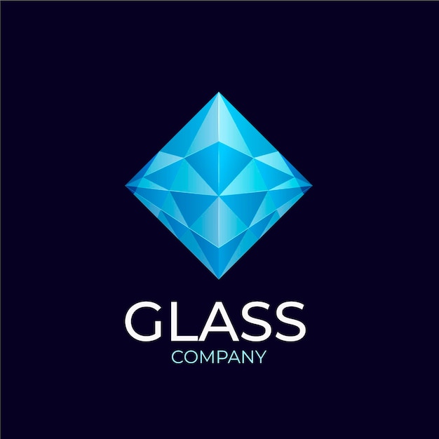 Gradient glass logo template