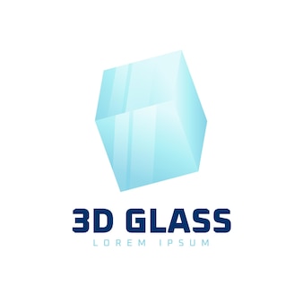 Gradient glass logo template