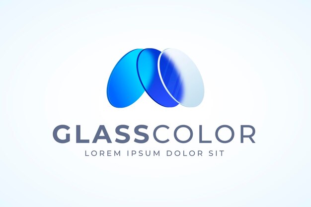 Gradient glass logo template