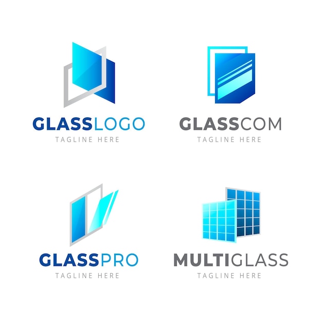 Gradient glass logo templates
