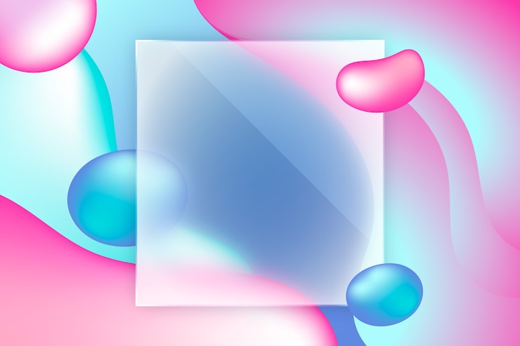 무료 Vector 그라디언트 glassmorphing 배경