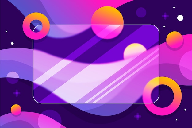 Free vector gradient glassmorphism background