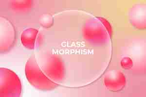 Free vector gradient glassmorphism background