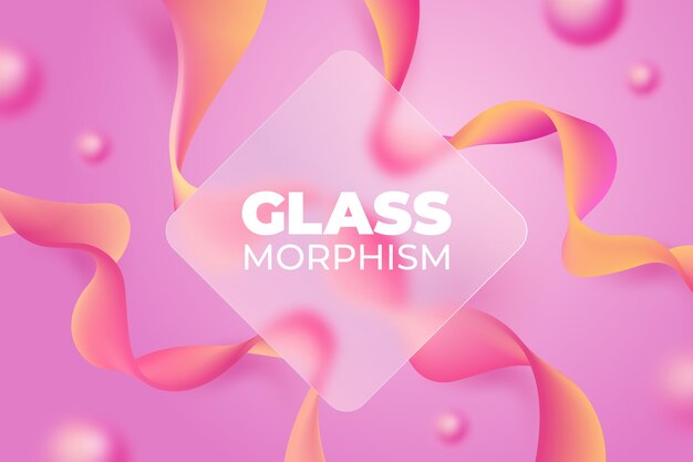 Gradient glassmorphism horizontal banner