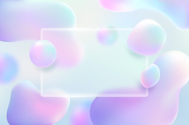 Gradient glassmorphism horizontal banner