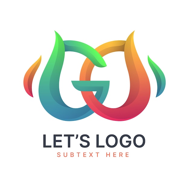 Gradient go logo template