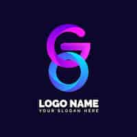 Free vector gradient go logo template