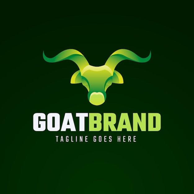 Free vector gradient goat logo template