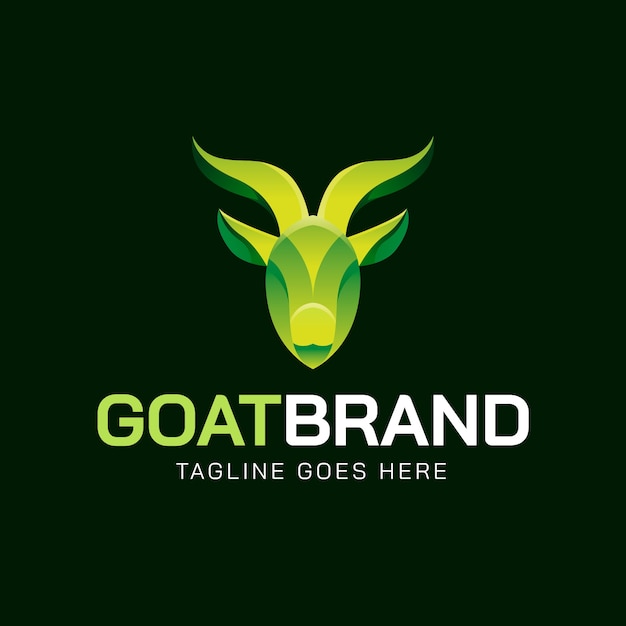 Free vector gradient  goat logo template