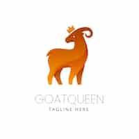 Free vector gradient goat logo