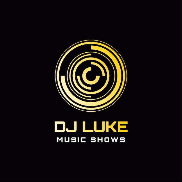 Gradient gold dj luke logo