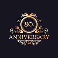 Free vector gradient golden anniversary logo