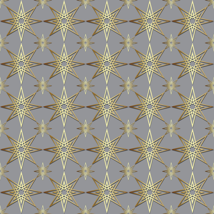 Free Vector gradient golden arabic pattern