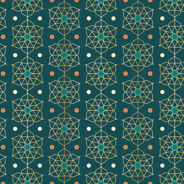 Free vector gradient golden arabic pattern