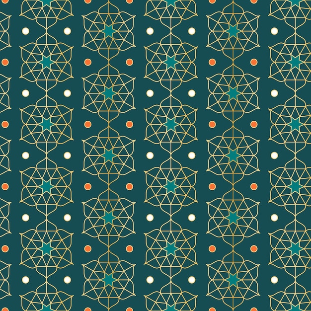 Free vector gradient golden arabic pattern